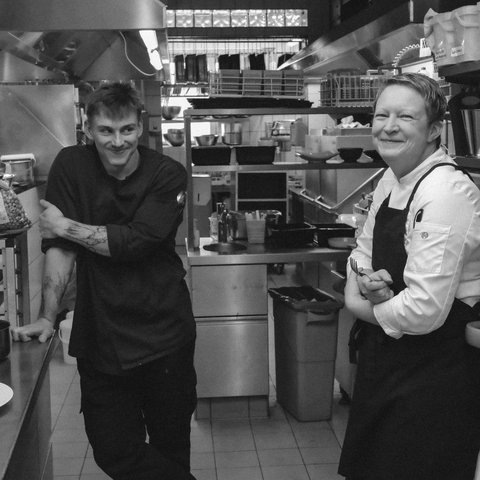 Inn & Restaurant in Parsberg serving regional cuisine Two smiling chefs in a professional kitchen