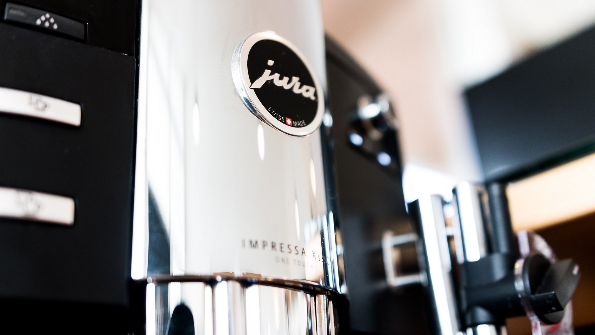Services and rates for conferences and celebrations Close-up of Jura Impressa X9 coffee machine